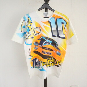 N334 2000年代製 CHASE レーシング 半袖プリントTシャツ■00s 表記Mサイズ 白 ホワイト Ford アメカジ ストリート 古着 古着卸 オールド 