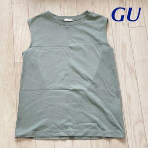 GU ノースリーブ Tシャツパステルグリーン M