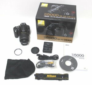 1D370 Nikon ニコン デジタル 一眼レフ カメラ D5000 レンズキット AF-S DX NIKKOR 18-55mm f/3.5-5.6G VR　動作確認済み【ニューポーン】