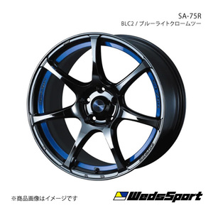 WedsSport/SA-75R ランサーエボリューション7/8/9 CT9A アルミホイール1本【18×8.5J 5-114.3 INSET35 BLC2】0074047