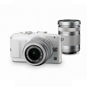 中古 １年保証 美品 OLYMPUS E-PL6 ダブルズームキット ホワイト