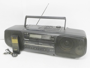 02 69-594648-01 [Y] Panasonic パナソニック RX-DT8 ラジカセ ラジオ カセット リモコン付き 旭69
