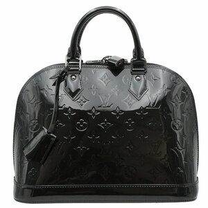 ★B2936 美品!! ルイヴィトン モノグラム ヴェルニ アルマPM ハンドバッグ M90061 ノワールマニエティック LOUIS VUITTON レディース★