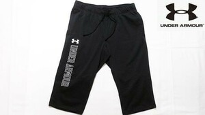 新品◆アンダーアーマー 七分丈パンツ クロップドパンツ 黒 XXLサイズ◆吸汗速乾 UNDER ARMOUR スウェットパンツ ブラック