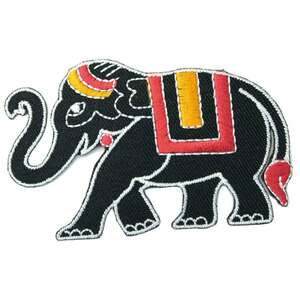 アイロンワッペン 象 エレファント 動物 アジアン chang ぞう elephant デザイン ワッペン 簡単貼り付け アップリケ 刺繍 裁縫