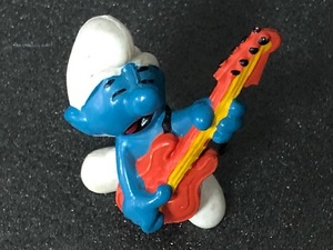 【 スマーフ PVC フィギュア 】 SMURF ヴィンテージ ギター GUITER 人形 / SCHLEICH シュライヒ SMURF VINTAGE PVC FIGURE V6-21-30