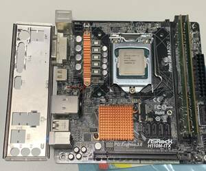 【中古】ASRock H110M-ITX i7-6700 8GBメモリ2枚 パネル・Win7Pro プロダクトキー / LGA1151 Mini-ITX