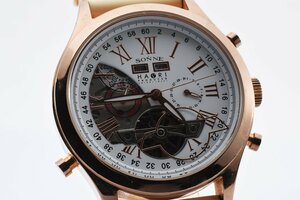 ゾンネ ハオリ トリプルカレンダー スケルトン H003 自動巻き メンズ 腕時計 SONNE HAORI