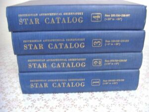 天体天文学洋書 Smithsonian Astrophysical Observatory Star Catalog 全4冊揃 スミソニアン天文台星表 G3
