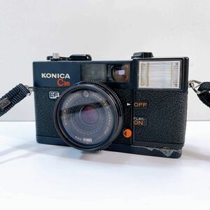 152【中古】KONICA コニカ C35 EF ブラック コンパクト フィルムカメラ HEXANON 38mm F2.8 46Φ ボディ レンズ 動作未確認 現状品