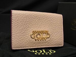 ■新品■未使用■ COCOCELUX GOLD ココセリュックスゴールド レザー 三つ折り 財布 ウォレット レディース ピンクベージュ系 BC0244WZ
