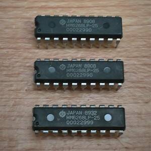 HITACHI 日立 16KB (4096×4) CMOS SRAM HM6268LP-25 3個セット 中古