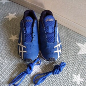 アシックス☆asics☆レーザービーム☆LAZER BEAM☆21.0㎝☆男の子☆運動靴☆青☆ブルー☆USED☆