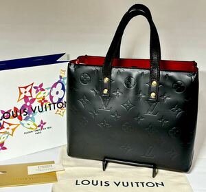 【美品】ルイヴィトン ヴェルニ 0082 ハンドバック マット モノグラム レッド LOUISVUITTON 