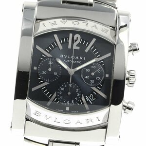 ブルガリ BVLGARI AA48SCH アショーマ クロノグラフ デイト 自動巻き メンズ _743193【ev15】