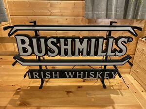 レア bushmills irish whiske ブッシュミルズ アイリッシュ ウィスキー ネオンサイン 電光パネル 看板 バー 飲み屋 インダストリアル 