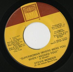 【ソウル 7インチ】Stevie Wonder - Superwoman / I Love Every Little Thing About You [Tamla T 54216F]