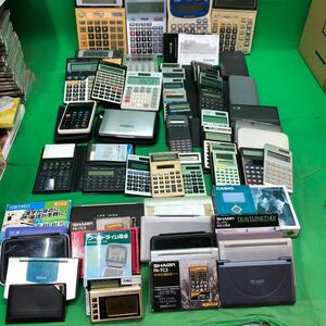 1円スタート CASIO SHARP Canon 他…電卓 電子辞書 他… まとめ売り 全60点 大量 セット 100S 4.18