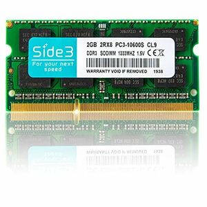 Side3 ノートパソコンメモリ PC3-10600(DDR3-1333) サムスンチップ搭載 (2GB x 1)