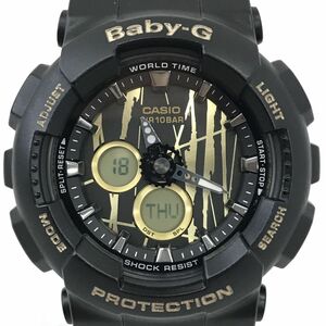 新品 CASIO カシオ Baby-G ベビーG ベイビージー BA-120SP-1A 腕時計 クオーツ アナデジ カジュアル ブラック ゴールド カレンダー 動作OK