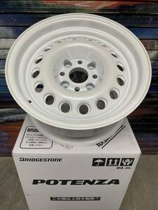 【格安 新品】POTENZA スーパーラップ 2本『15×7.5 +-0 4×114.3』ハチロク AE86