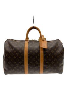 LOUIS VUITTON◆キーポル・バンドリエール45_モノグラム・キャンバス_BRW/PVC/BRW