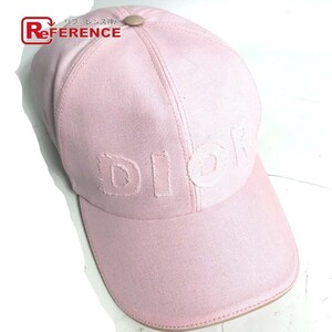 美品 Dior ディオール 023C909A4511 ロゴ 帽子 キャップ帽 ベースボール ダニエルアーシャム コラボ キャップ ピンク レディース【中古】