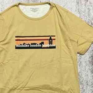 ★ MICHIKO LONDON KOSHINO ミチコロンドン オマージュ プリント Tシャツ サイズXL マスタード★ 古着 patagonia stussy supreme パロディ