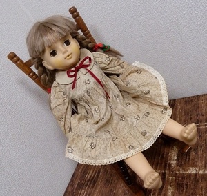 (☆BM)☆[SALE]昭和レトロ 日本製 SEKIGUCHI/スリーピングアイ ドール 人形＆椅子 西洋人形 女の子 アンティーク DOLL JAPAN 関口