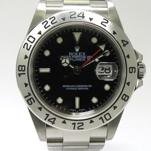 【中古】ROLEX エクスプローラー2 自動巻き SS ブラック文字盤 D番 16570T