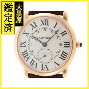 Cartier カルティエ ロンド ルイ W6801005 シルバー K18ピンクゴールド×クロコダイルレザー メンズ 【200】