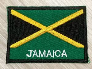 ジャマイカ　国旗　アイロンワッペン 刺繍 パッチ アップリケ 簡単貼り付け フラッグ　レゲエ　 送料84円