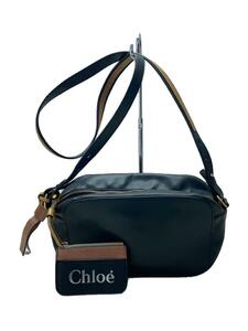 Chloe◆ショルダーバッグ/レザー/BLK/無地/サム