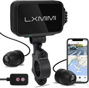 【しっかりキレイに記録でき】全体防水 オートバイ ドライブレコーダー 前後2台高性能カメラ LXMIMI GPS内蔵 バイク用ドライブレコーダー 