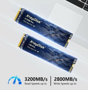 【新品】XrayDisk Pro 512GB m.2 nvme SSD 2.5インチ