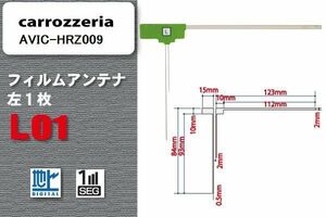 地デジ カロッツェリア carrozzeria 用 フィルムアンテナ AVIC-HRZ009 対応 ワンセグ フルセグ 高感度 受信 高感度 受信