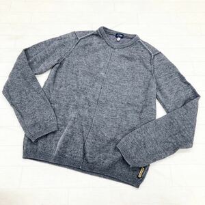 1222◎ ② ARMANI JEANS アルマーニ ジーンズ トップス ニット セーター 長袖 Vネック カジュアル 無地 グレー メンズS