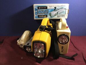 g_t U174 ★防災用品★AM/FMラジオ付ライトなど5点セット★中古現状品★動作未確認★懐中電灯★