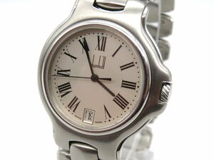 1円◆稼働◆ ダンヒル シルバー クオーツ ユニセックス 腕時計 M22003
