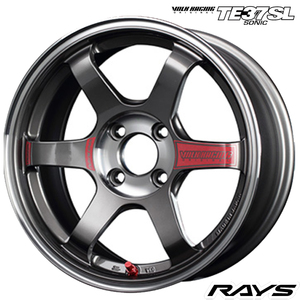 送料無料 レイズ VOLK RACING TE37 SONIC SL 5J-15 +45 4H-100 (15インチ) 4H100 5J+45【2本セット 新品】