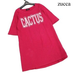 zucca ズッカ 春夏 ゆったり♪ CACTUS 5分袖 スウェット ワンピース チュニック Sz.M　レディース 日本製　D3T00619_4#G