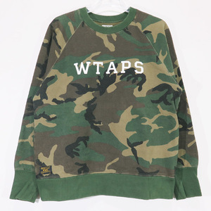 WTAPS ダブルタップス 15AW DESIGN CREW NECK 04/SWEATSHIRT.COTTON 152ATDT-CSM03S デザイン クルーネック スウェット 迷彩 SEZ