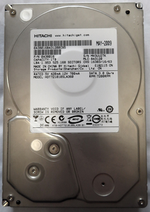 【中古内蔵HDD】HITACHI HDT721010SLA360 1TB 7200RPM