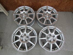 SZ-TJ③15×6J＋43　5H-100　ハブ径約7.4cm　4本　WEDS RAVRION　15インチホイール　プリウス、ウィッシュ、シエンタ等