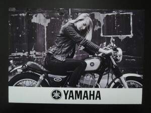 A4 額付き ポスター ヤマハ SR400 バイク 金髪 モデル 写真 ライダース PARKING フォトフレーム