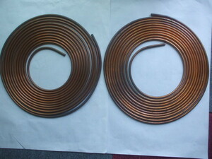 古河電工製　なまし銅管 ８ｍｍ　１０㍍x２本　重量２８００g以上　未使用　　送油銅管　石油　冷媒　エアコン 　