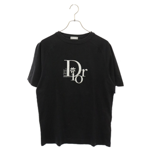 DIOR ディオール 23SS × ERL Relaxed Fit Tee × イーアールエル リラックスフィット ロゴ刺繍 ラメ半袖Tシャツ ブラック 313J647A0817