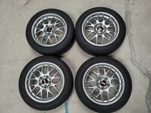 BBS RG710H 17インチ タイヤ付　鍛造 軽量ホイール 中古4本セット 7J +42 5H 114.3 205/55R17 ノア　ヴォクシー　エスクァイア等