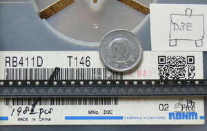 ローム製ショットキーチップダイオード RB411D (20V0,5A) 40個〒84円