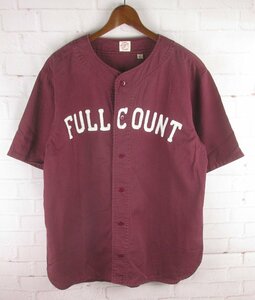 SH4111 FULLCOUNT フルカウント ベースボールシャツ 42 バーガンディ系